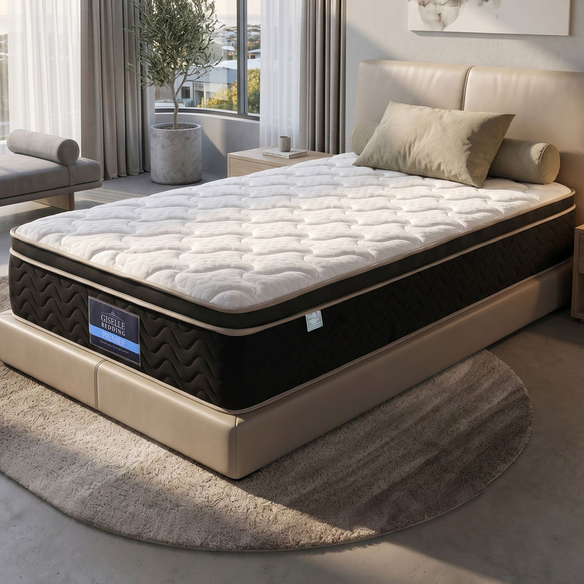 Giselle 35cm King Single Mattress Firm with Copper Memory Foam and Edge Support
