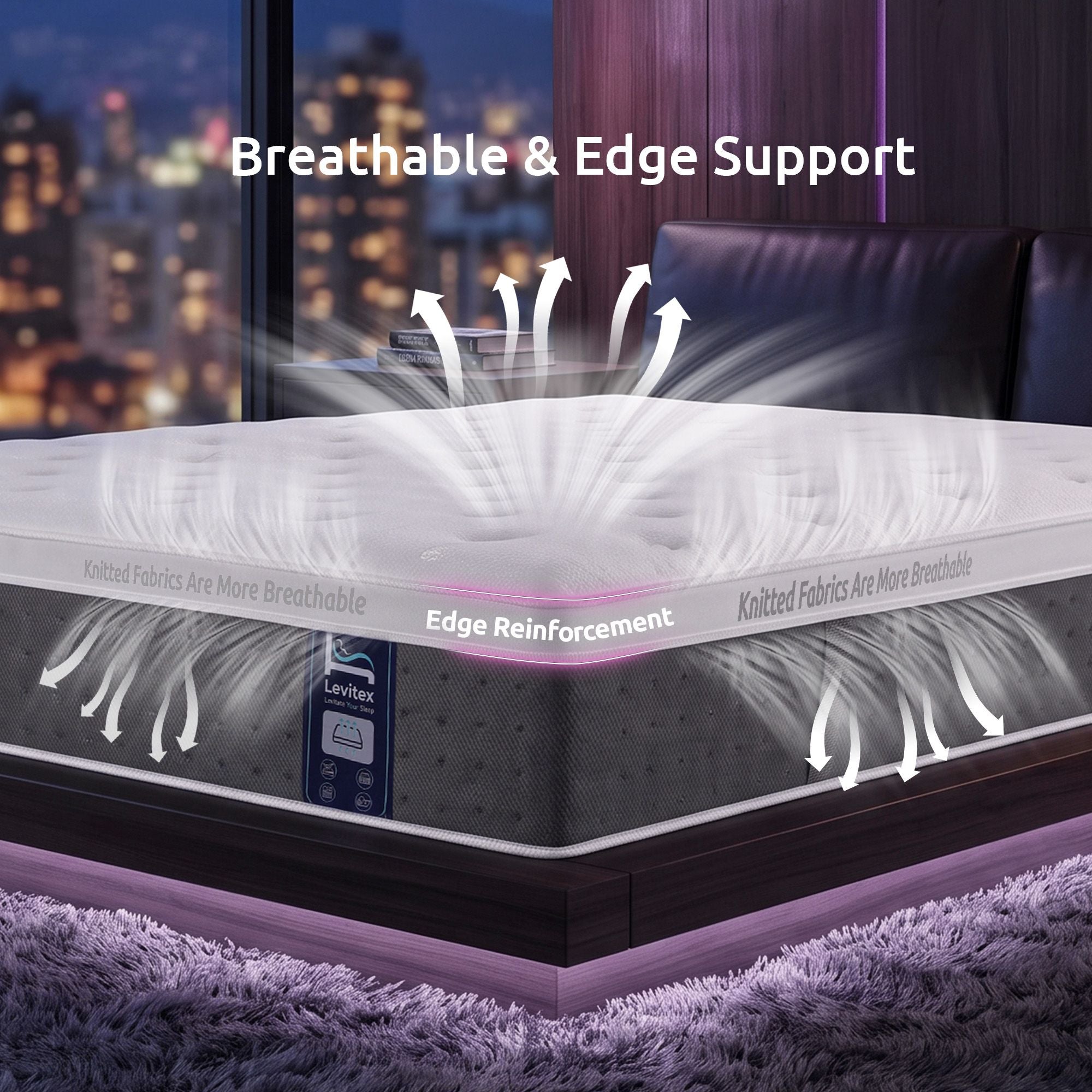 Levitex Single Mattress Lumbar Support 5-Zone Individual Pocket Spring 30CM