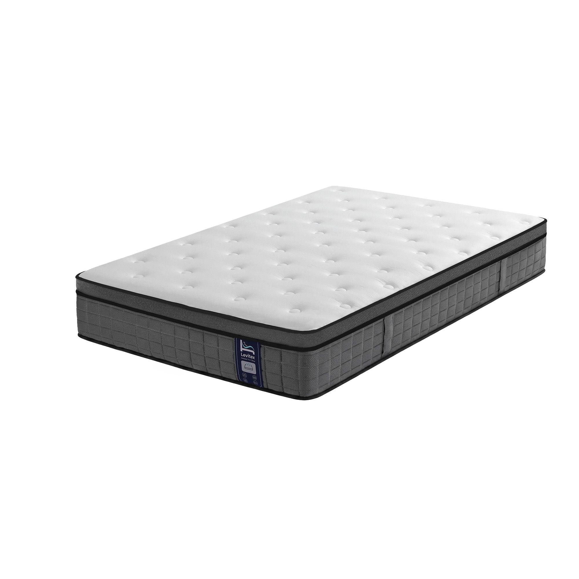 Levitex Single Mattress 2 Rows Edge Support for Deep Sleep 5-Zone Ergonomic Pocket Spring Breathable Corrugated Sponge Medium Firm 30CM