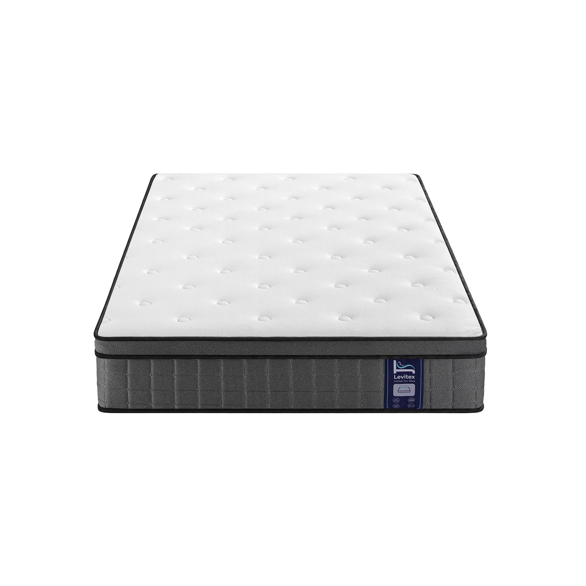 Levitex Single Mattress 2 Rows Edge Support for Deep Sleep 5-Zone Ergonomic Pocket Spring Breathable Corrugated Sponge Medium Firm 30CM