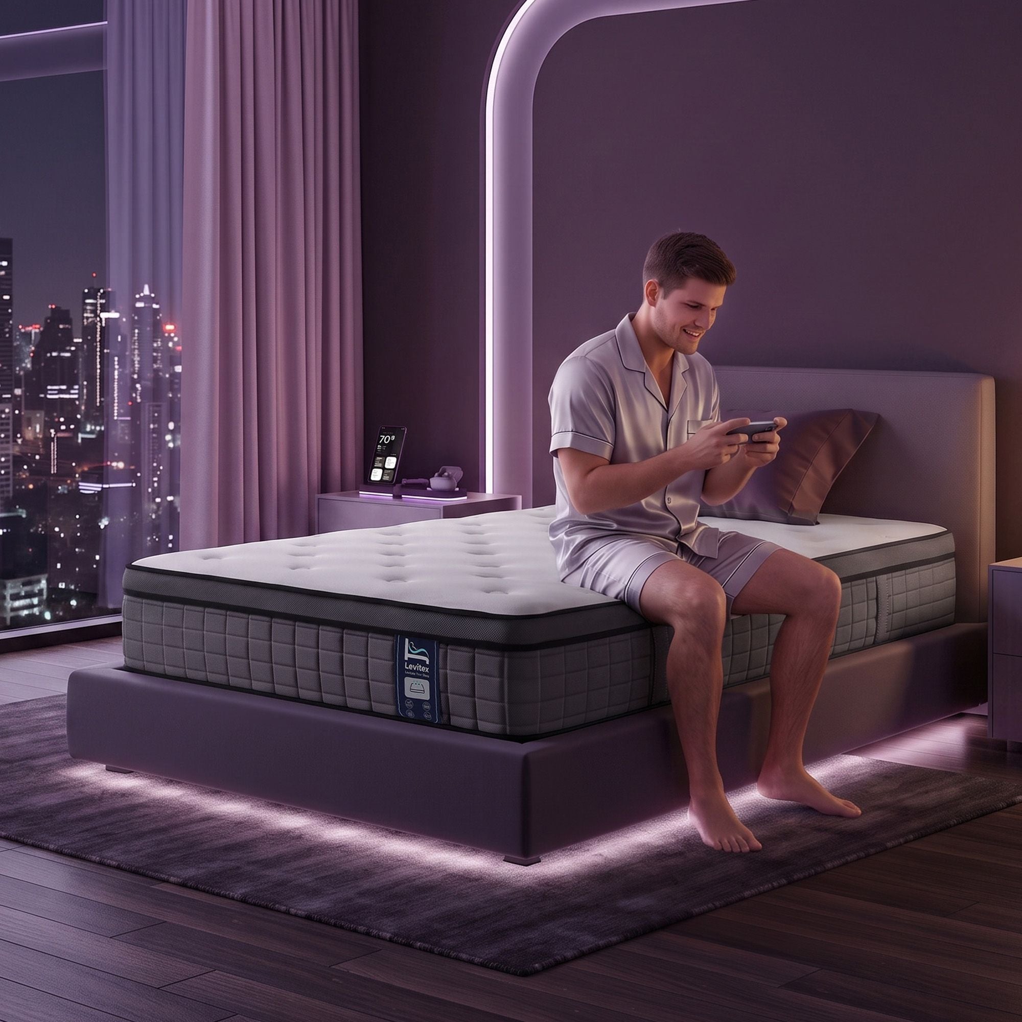 Levitex Single Mattress 2 Rows Edge Support for Deep Sleep 5-Zone Ergonomic Pocket Spring Breathable Corrugated Sponge Medium Firm 30CM