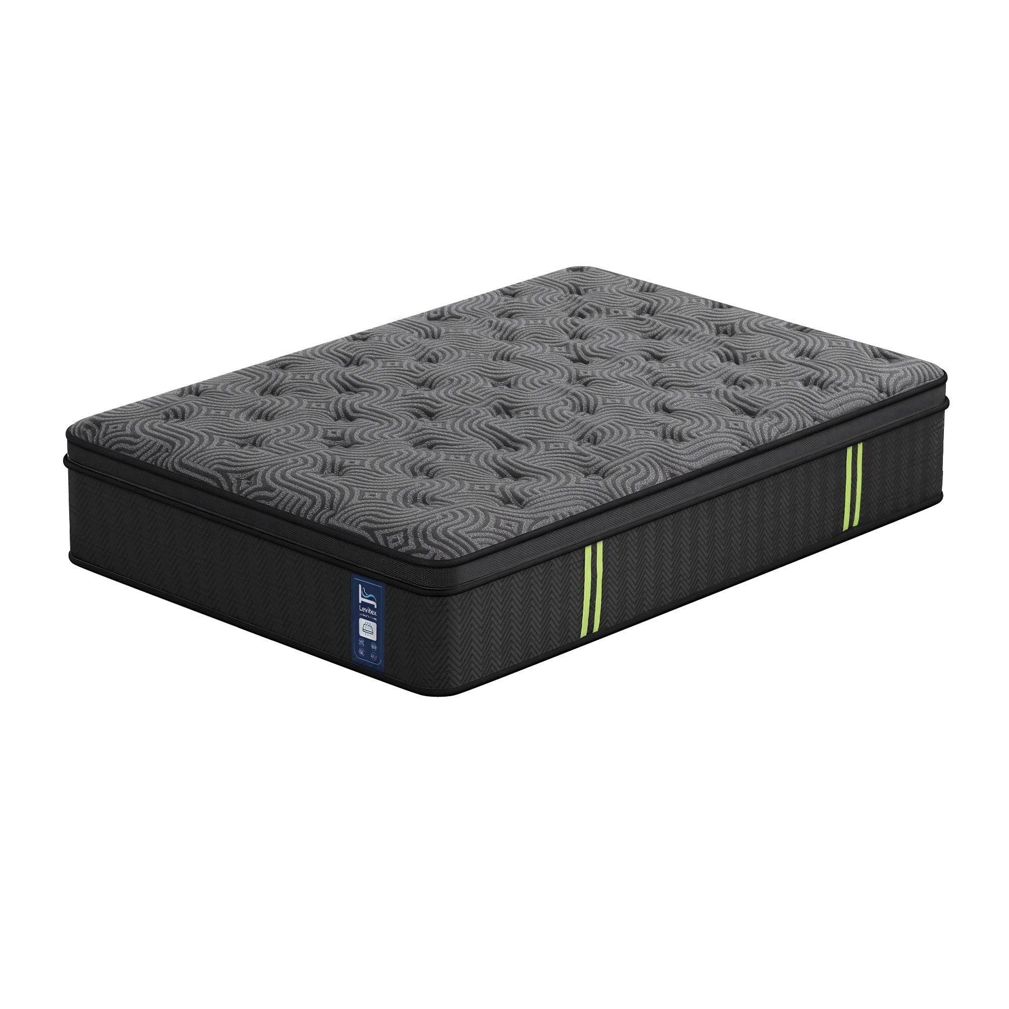 Levitex King Single Mattress 34 cm 5-Zone Pressure Relief  Pocket Spring with Reinforced Edge Support & Breathable Gel Memory Foam Hybrid Mattress