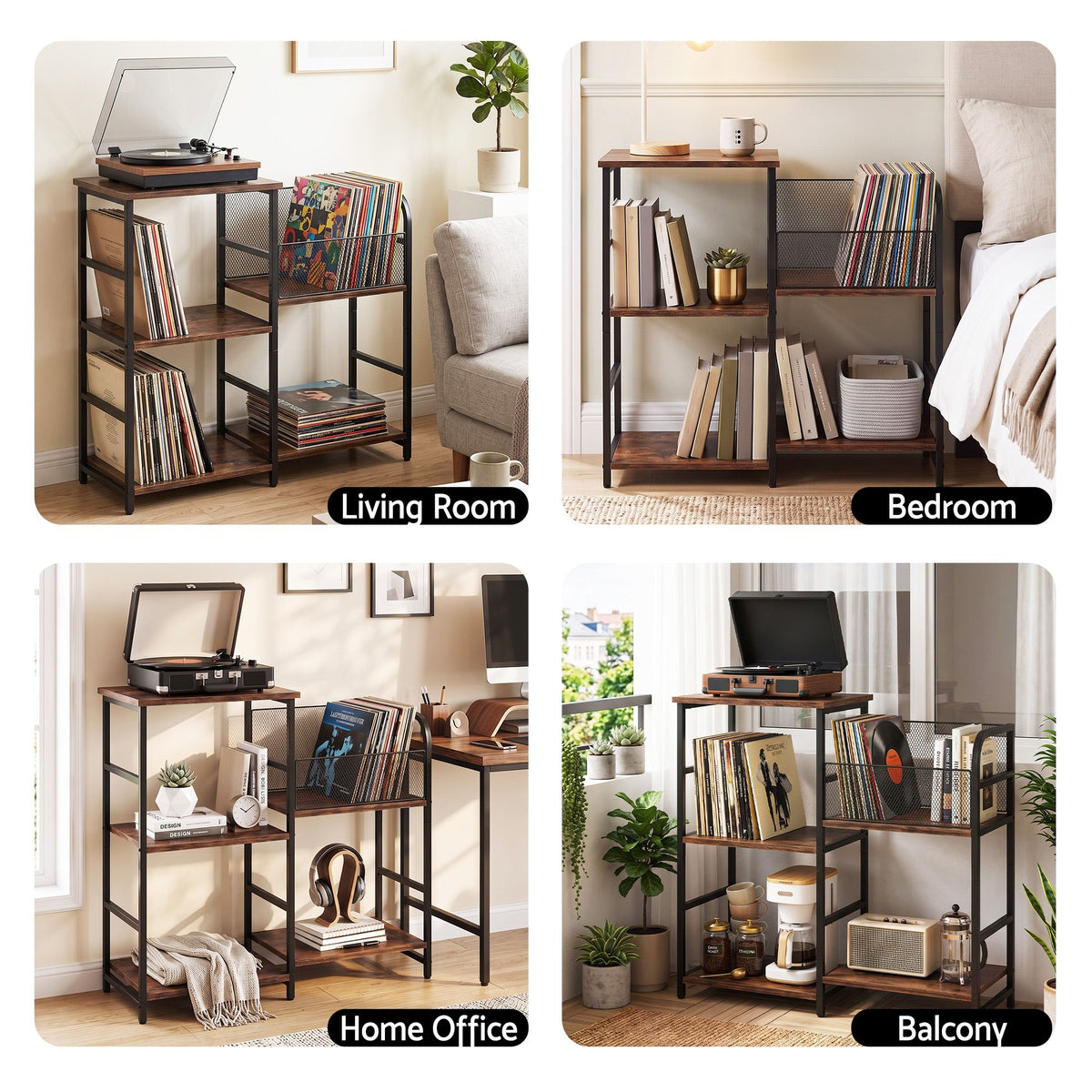Artiss Record Player Stand with Vinyl Record Storage Turntable Stand