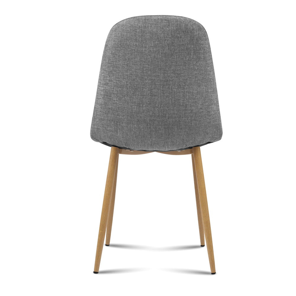 Artiss Dining Chairs Grey Fabric Set of 4 Nova