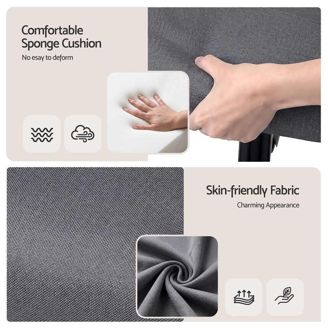 Artiss Gaming Office Chair Fabric Ergonomic with 2 Point Message Grey