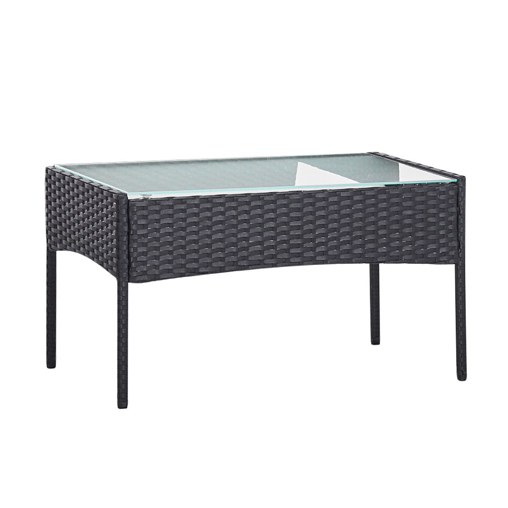 Gardeon 4 Piece Outdoor Lounge Setting Patio Furniture Sofa Set Grey Cover