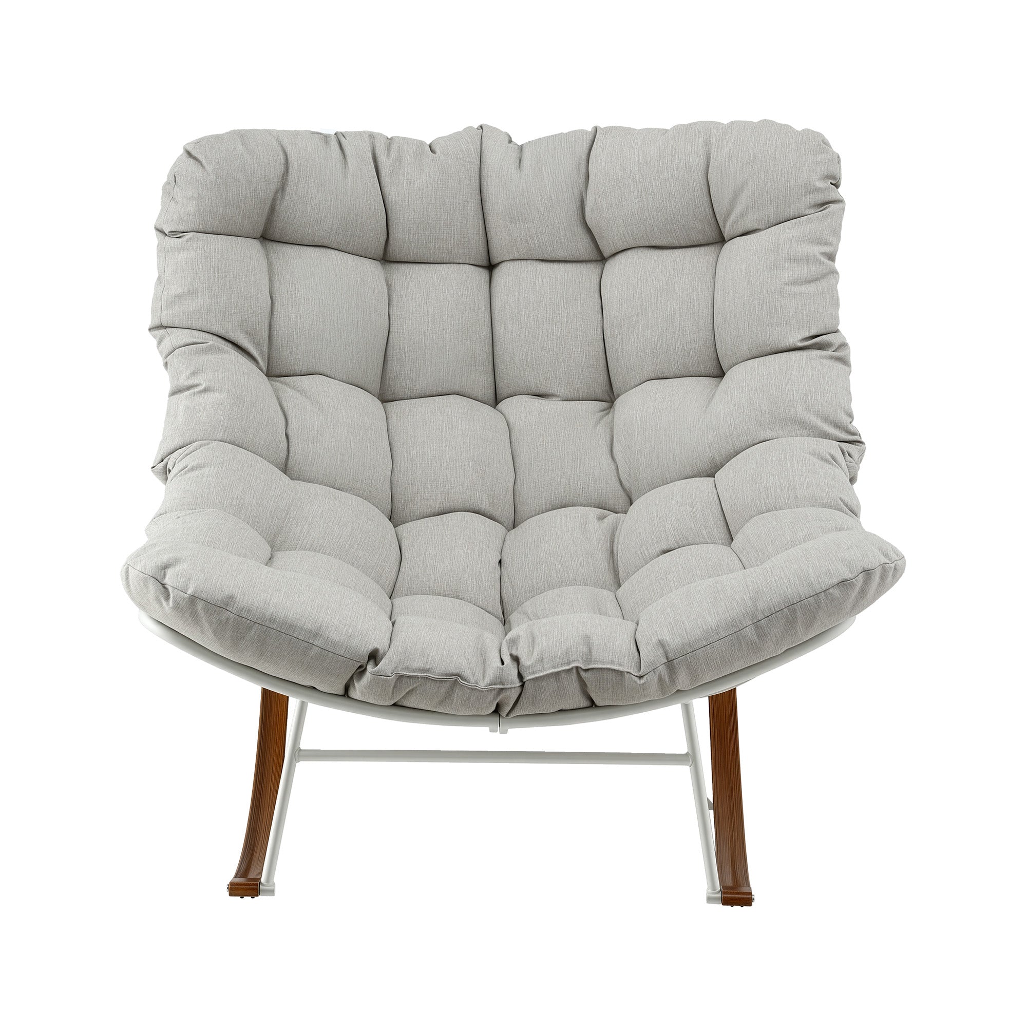 Gardeon Outdoor Rocking Chair Furniture Papasan Recliner Garden Patio Lounge Setting White