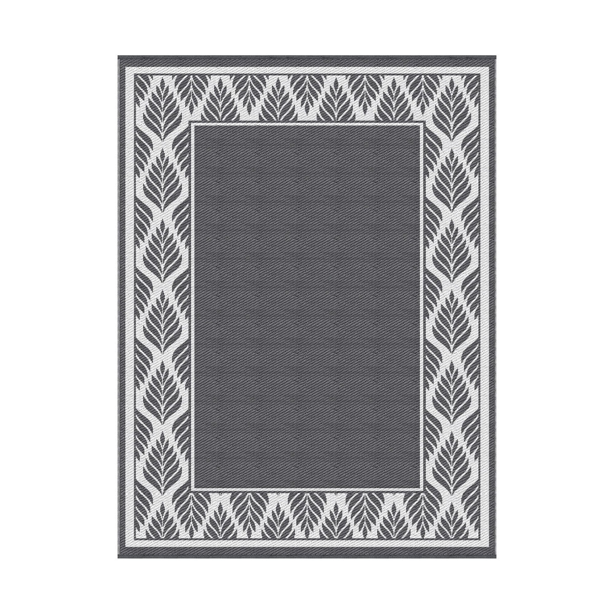 Gardeon Outdoor Rugs 274x366cm Large Carpet Reversible PP Dual-Sided Area Mat Patio Rug Grey