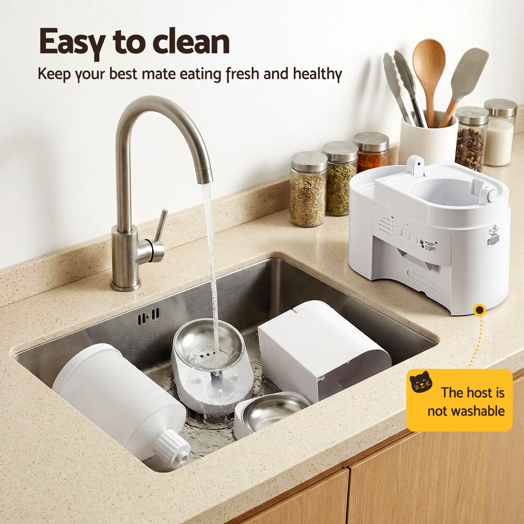 i.Pet Automatic Pet Feeder Water Dispenser 2-in-1 Smart WiFi Dog Cat Food 4L