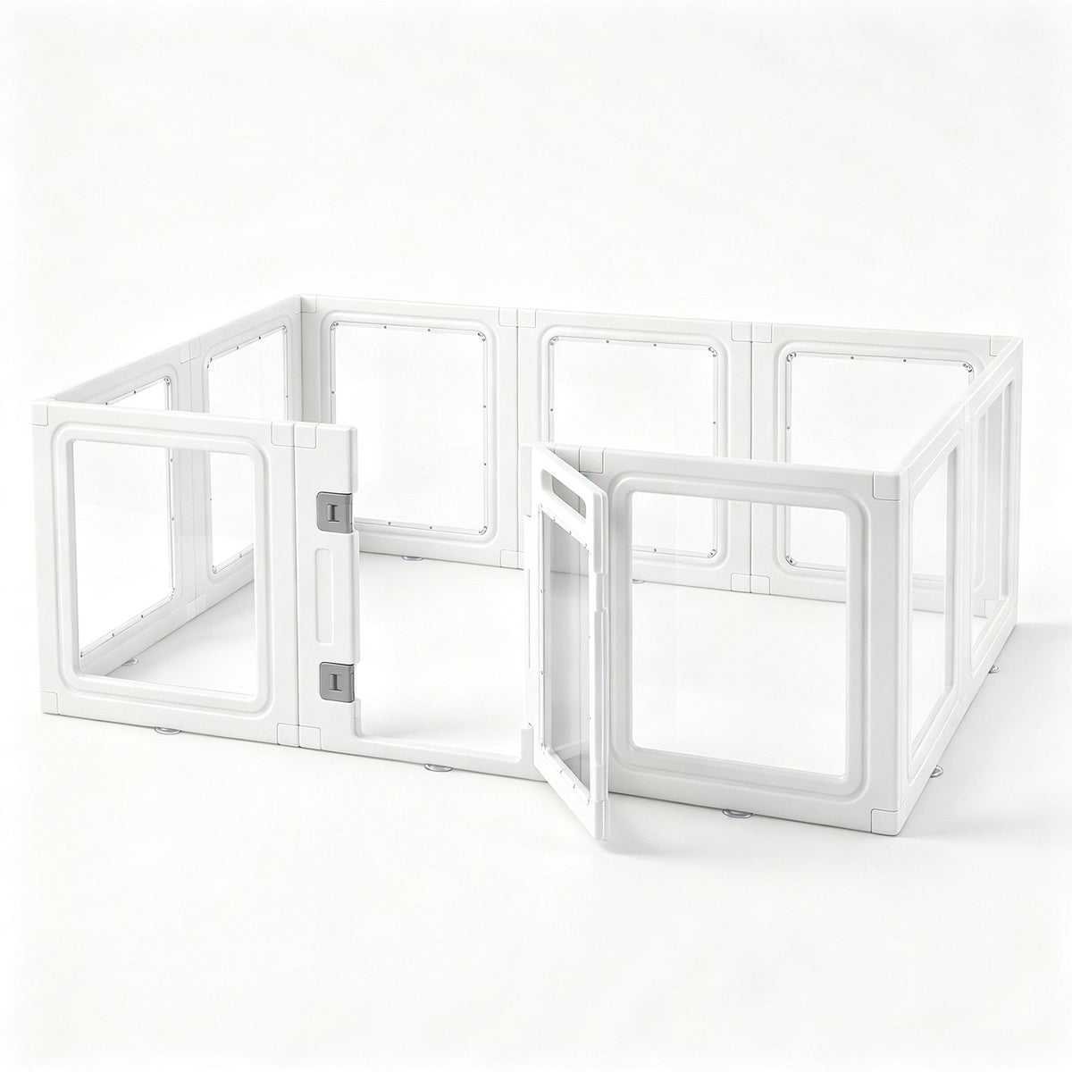 i.Pet Dog Pet Playpen 10 Panels Clear PET Plastic 152x100x57cm for Puppy Exercise