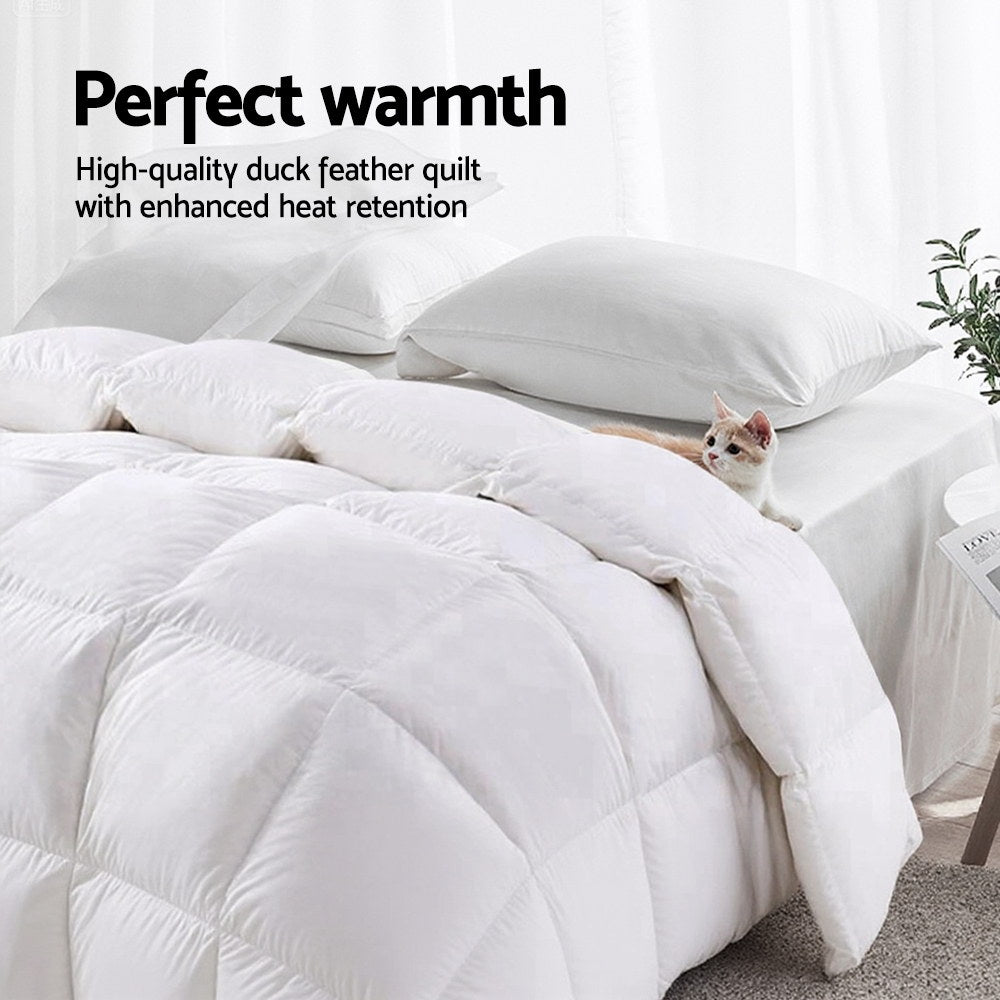 Giselle Bedding 700GSM Duck Down Feather Quilt Duvet Doona Winter Blanket Double