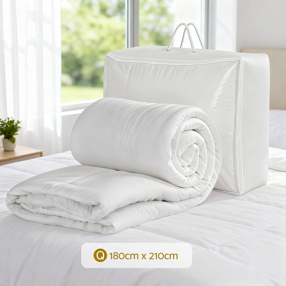 Giselle Bedding Double Size 400GSM Microfiber Quilt All Season Duvet Quilts Comforter Winter Summer