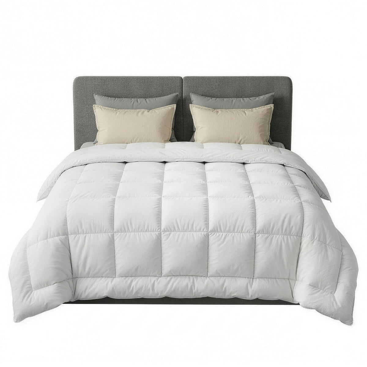 Giselle Bedding Wool Quilt 500GSM Thick Queen Winter Doona Baffle Box Construction 100% Wool Filling