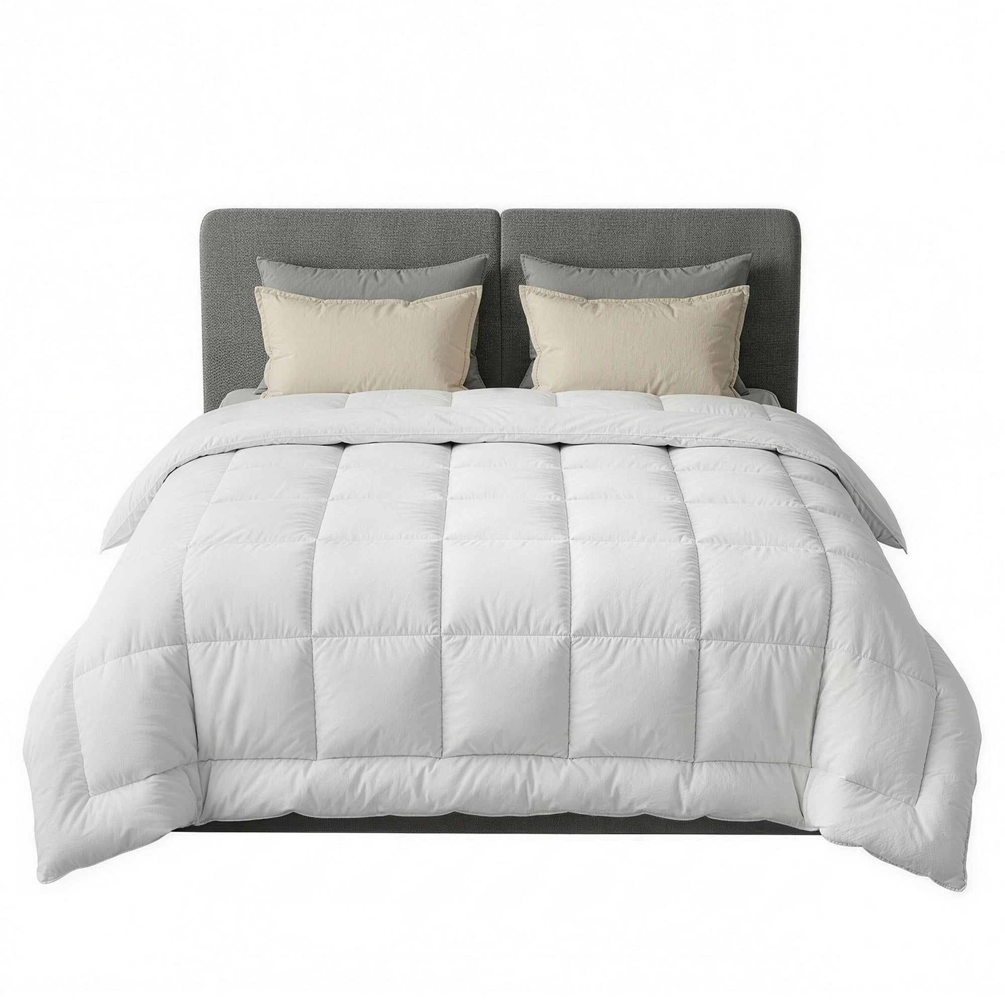 Giselle Bedding Wool Quilt 500GSM Thick Super King Winter Doona Baffle Box Construction 100% Wool Filling