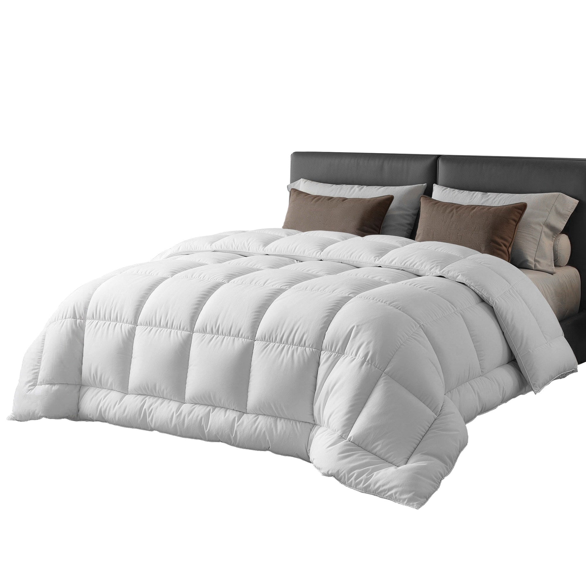 Giselle Bedding Wool Quilt 800GSM Extra Thick Queen Winter Doona Baffle Box Construction 100% Wool Filling