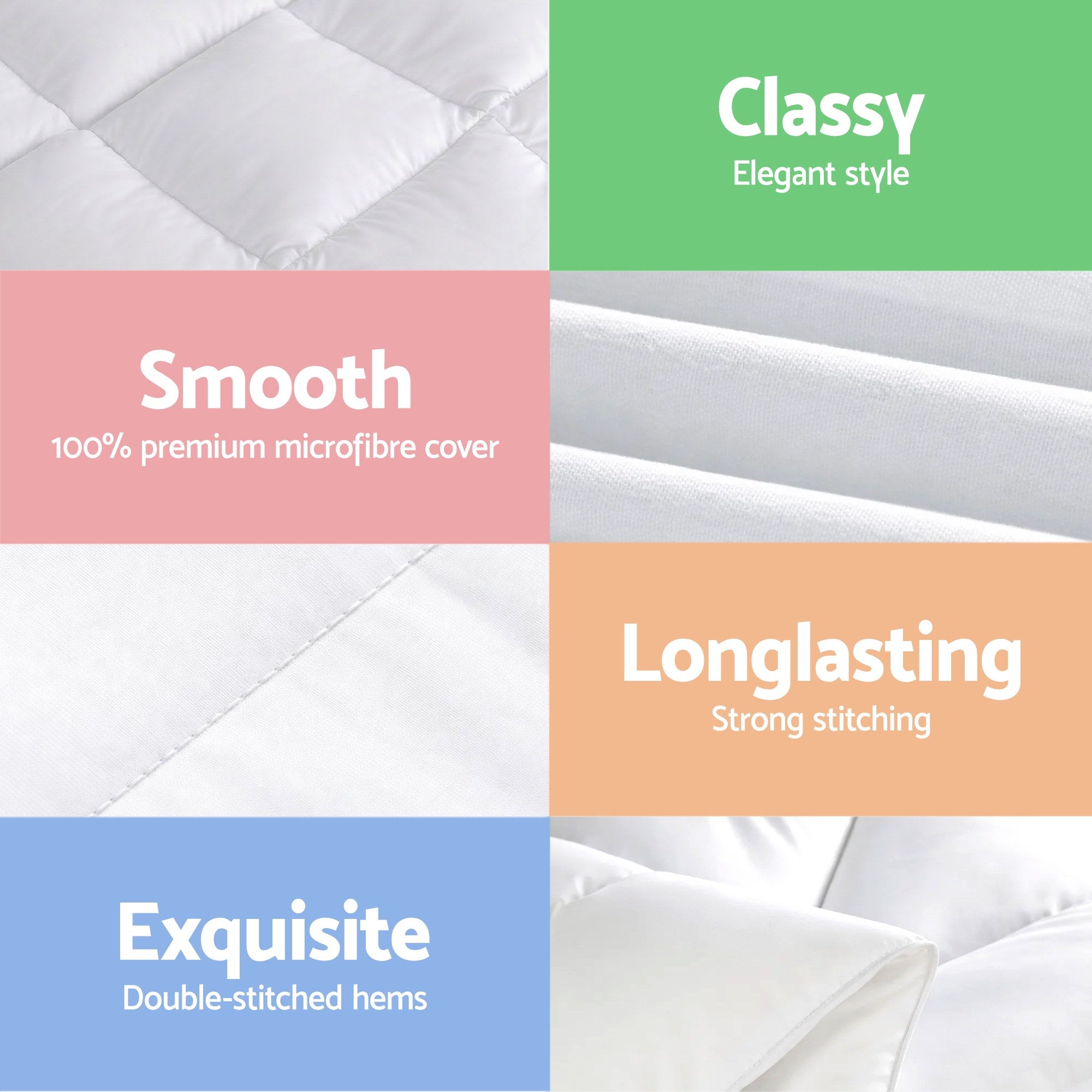 Giselle Bedding Wool Quilt 800GSM Extra Thick Super King Winter Doona Baffle Box Construction 100% Wool Filling
