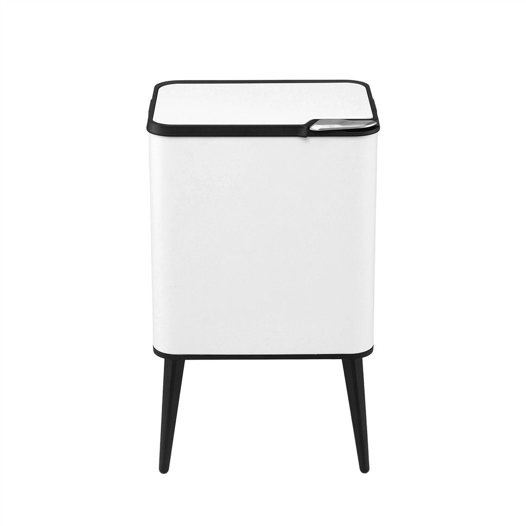 Cefito 36L Rubbish Bin Dual Compartment Kitchen Waste Bin Removable Legs White