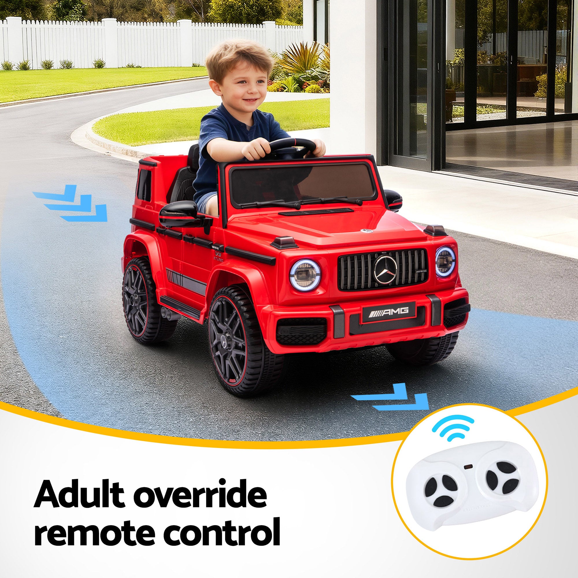 Kids Electric Ride On Car G63 Toy Cars Remote Control Red