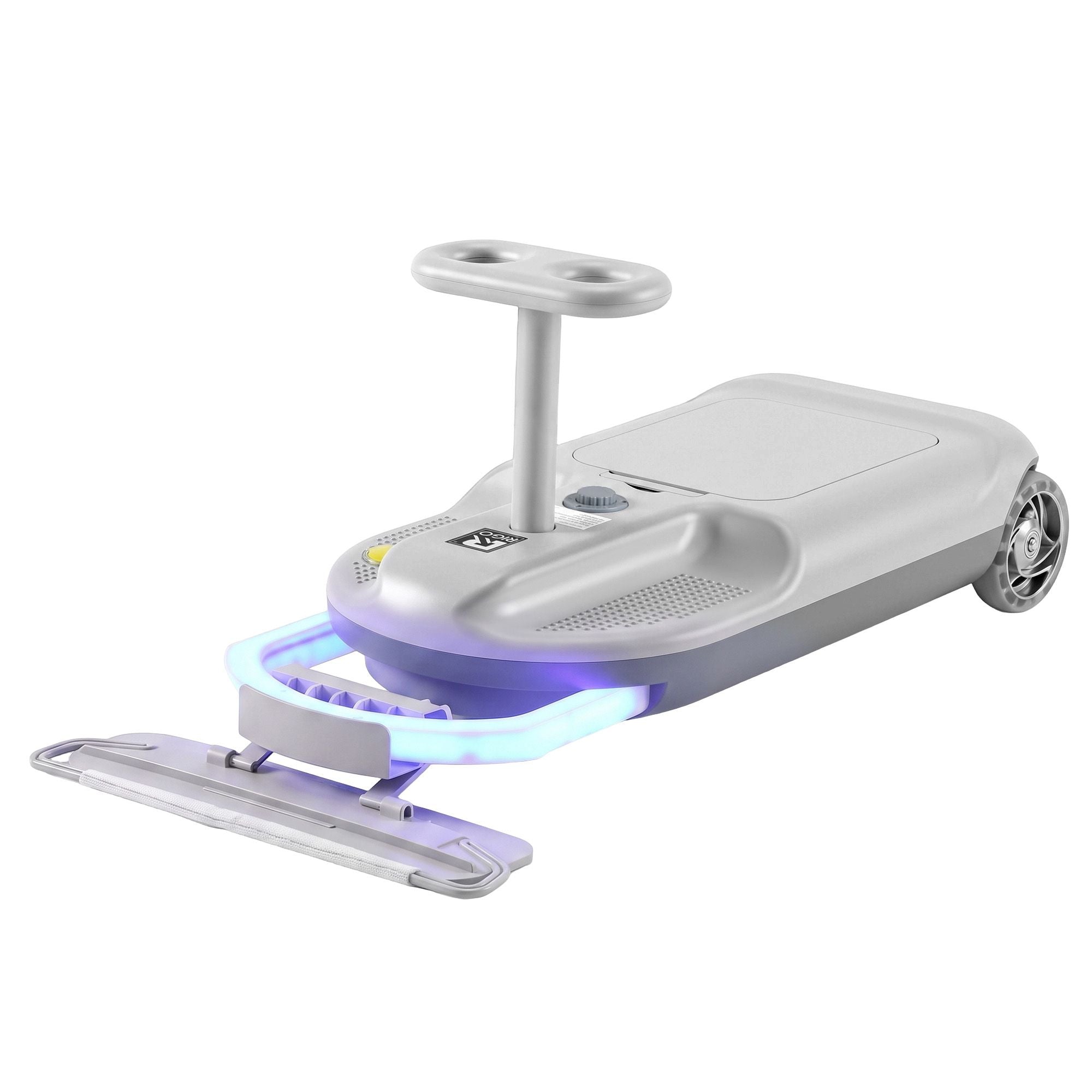 Rigo Ride on Car with Mop Storage Space Kids Clean Car 12V 86cm Grey