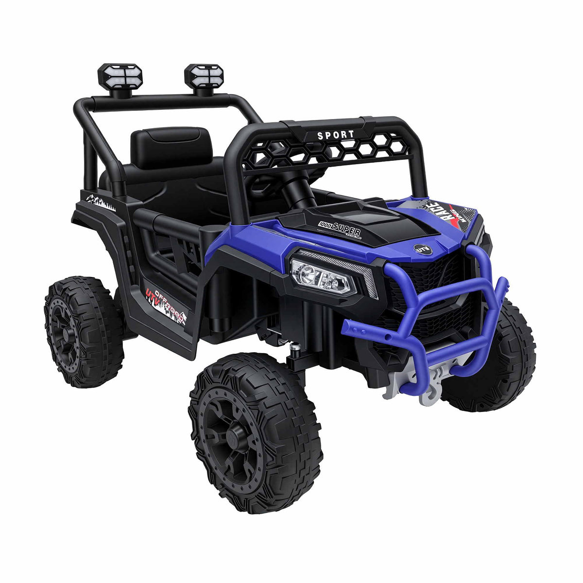 Rigo Ride On Car Kids Jeep 12V Kids Electric Car Remote Control Blue