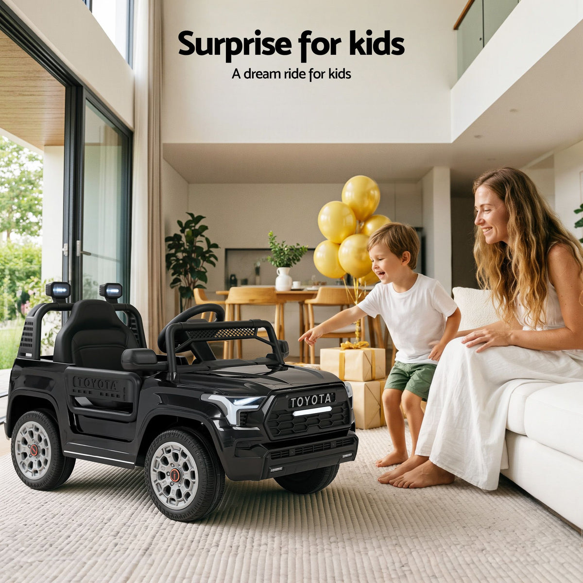 Toyota Ride On Car Kids SUV 12V Remote Control Sequoia TRD Pro Black