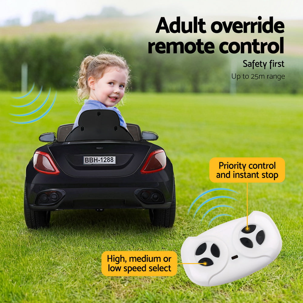 Rigo Kids Electric Ride On Car Maserati-inspried Toy Cars Remote 12V Black