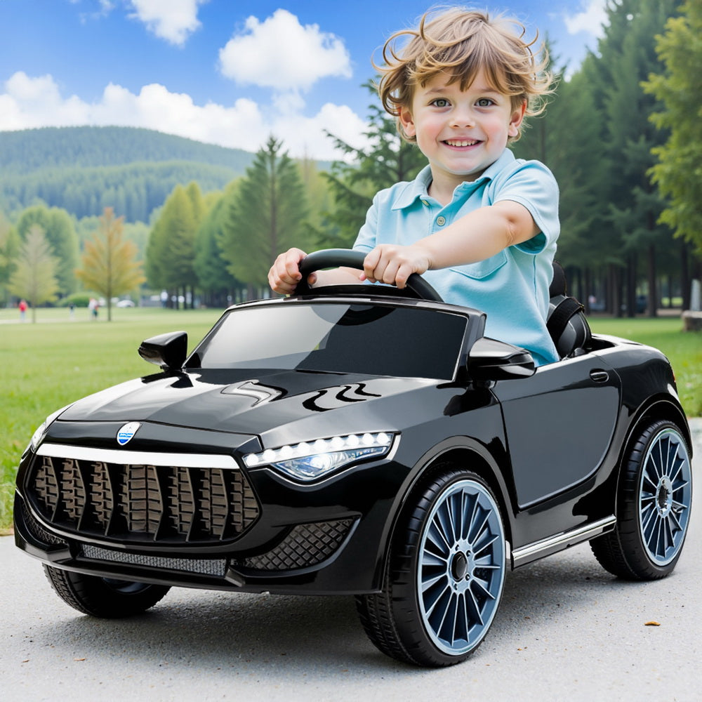 Rigo Kids Electric Ride On Car Maserati-inspried Toy Cars Remote 12V Black
