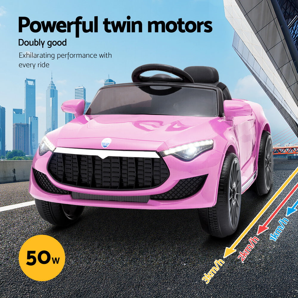 Rigo Kids Electric Ride On Car Maserati-inspried Toy Cars Remote 12V Pink