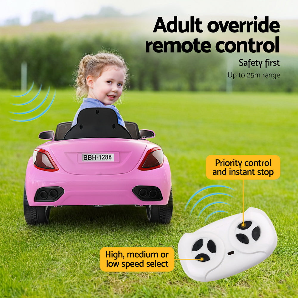 Rigo Kids Electric Ride On Car Maserati-inspried Toy Cars Remote 12V Pink
