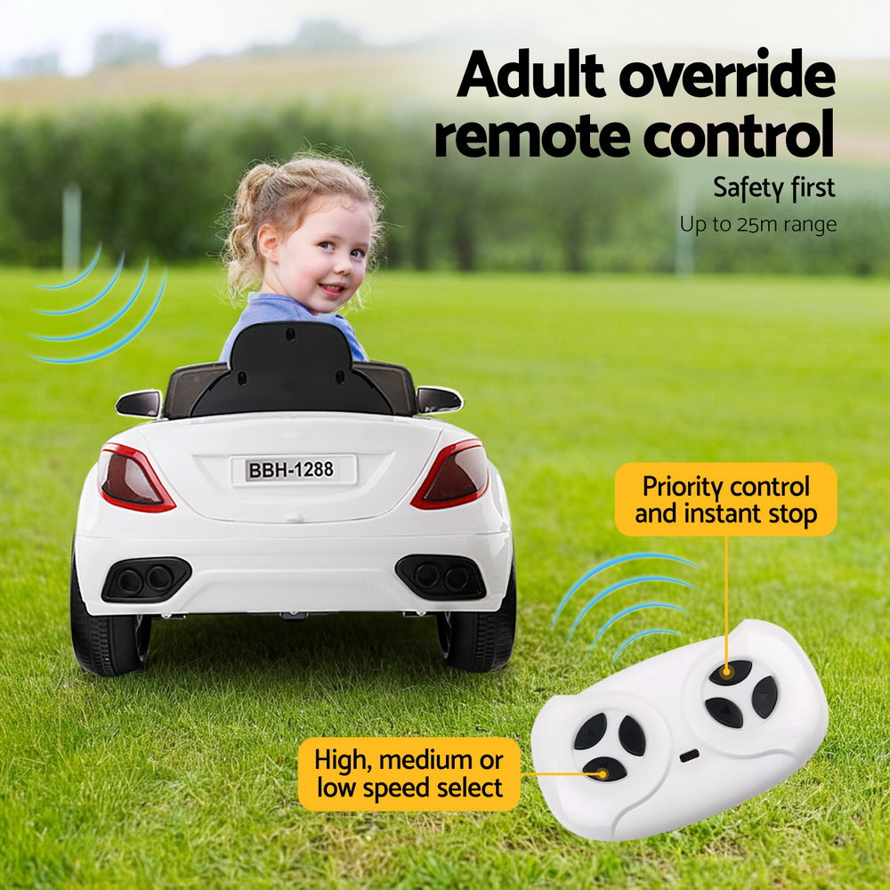 Rigo Kids Electric Ride On Car Maserati-inspried Toy Cars Remote 12V White