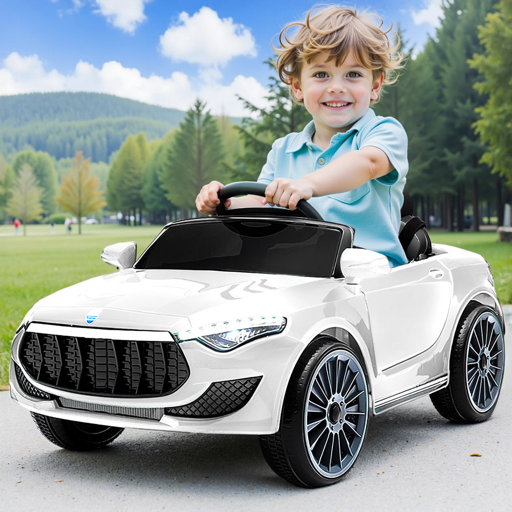 Rigo Kids Electric Ride On Car Maserati-inspried Toy Cars Remote 12V White