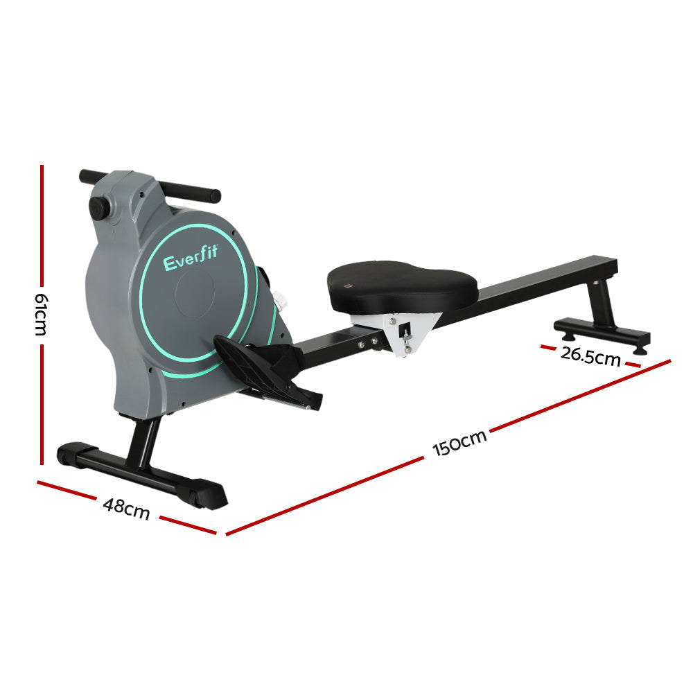 Everfit Rowing Machine 16 Levels Magnetic Rower Gym Home Cardio with A