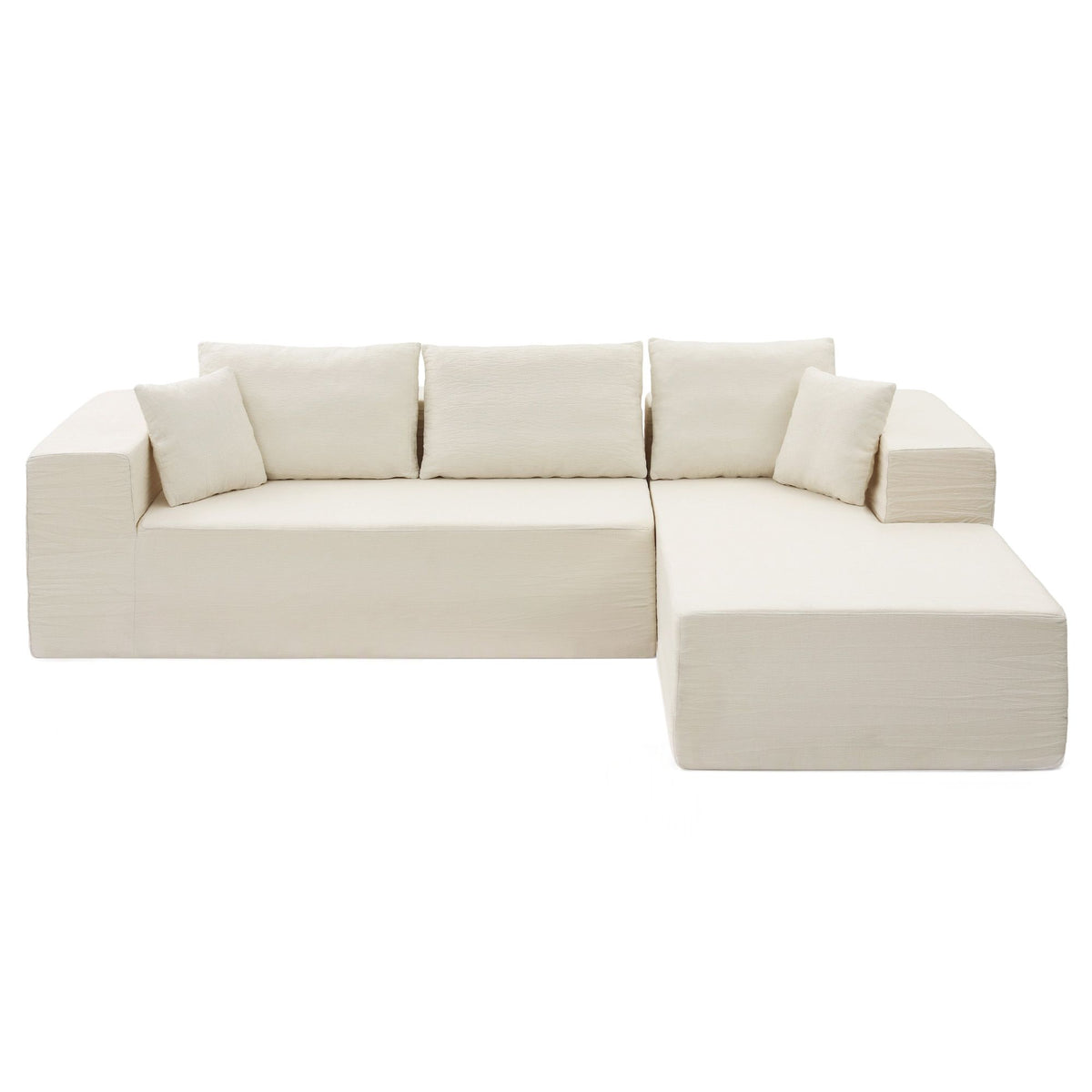 Artiss Modular Sectional Sofa 4-Seater L-Shaped Boneless Sofa Bed Chaise Lounge
