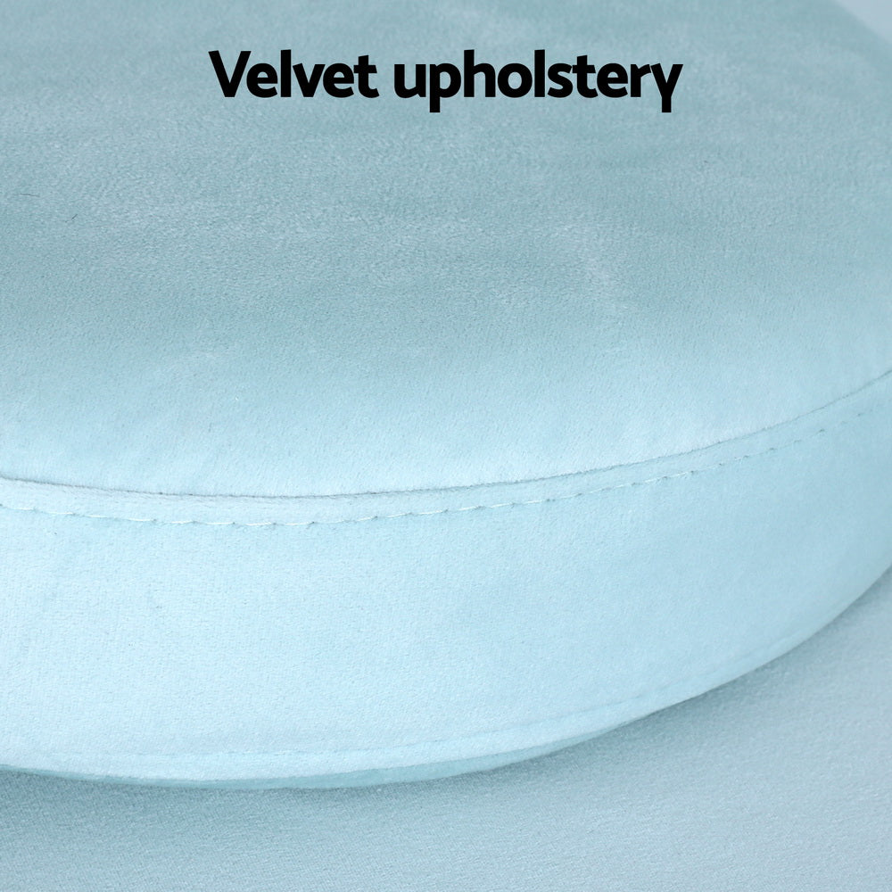 Artiss Sofa Bed 160CM Kid Play Couch Velvet Blue