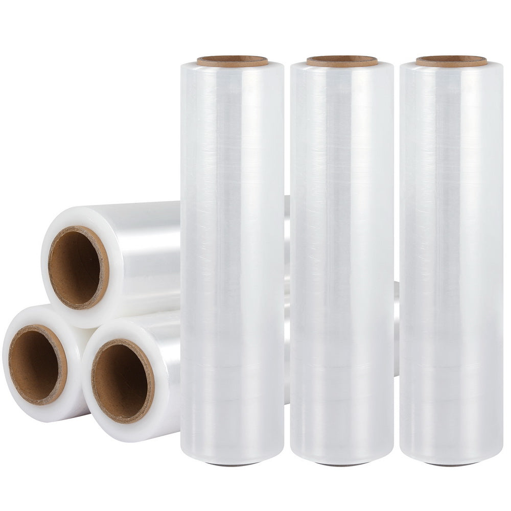 500mm x 400m Stretch Film Pallet Shrink Wrap 6 Rolls Package Use Plast