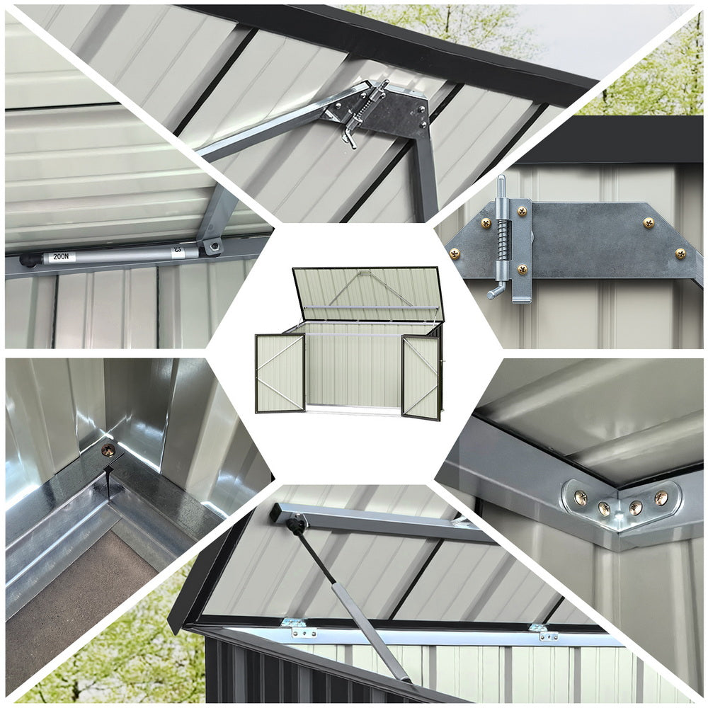 Giantz Garden Shed 2.22x0.91M Bike Sheds Outdoor Storage Tool Workshop House Shelter Double Door
