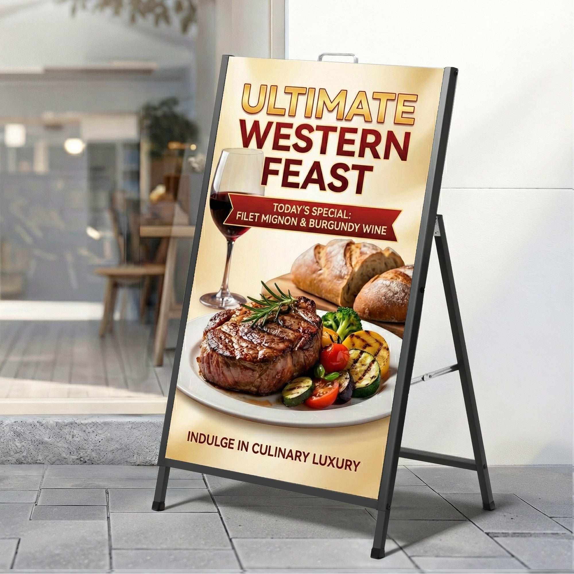 A1 Frame Sign Stand Single Sided Poster Display Board Outdoor Advertising 60x90cm
