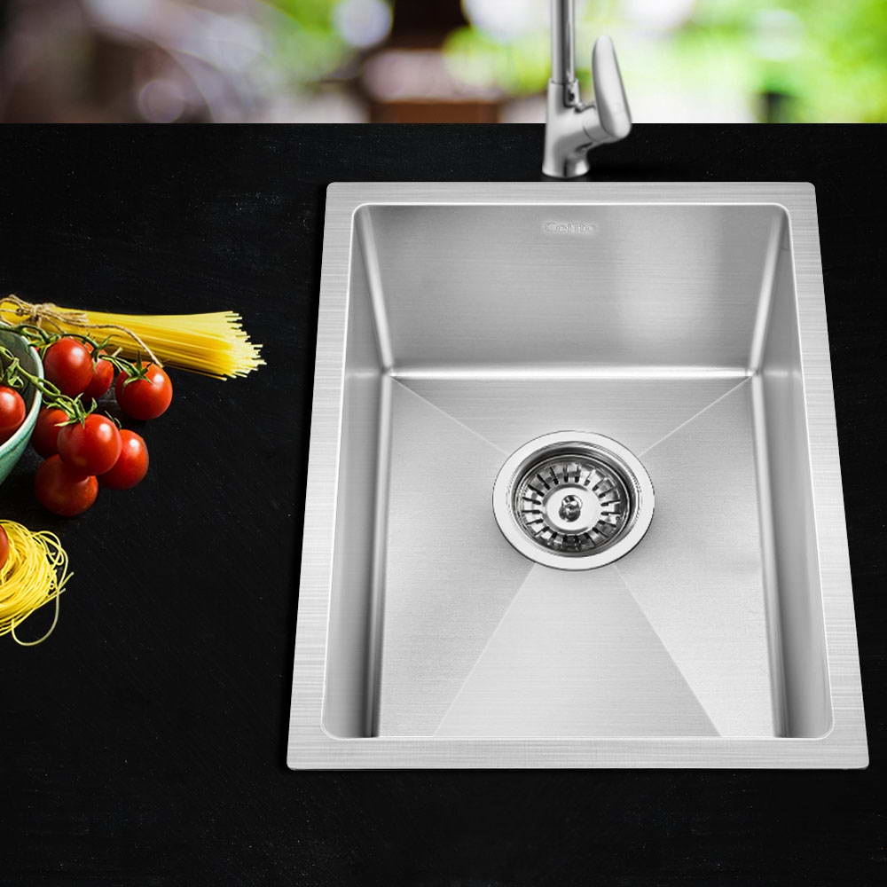 Cefito 34cm x 44cm Stainless Steel Kitchen Sink Under/Top/Flush Mount Silver