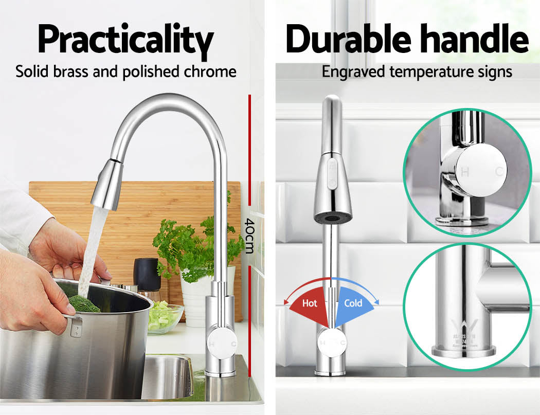 Cefito Pull-out Mixer Faucet Tap - Silver
