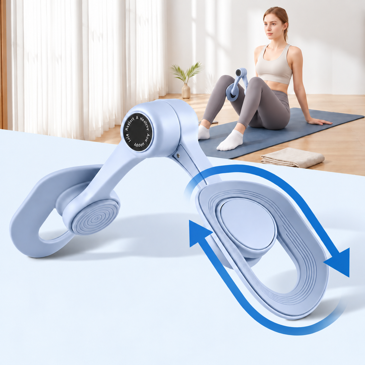 Everfit Thigh Master Pelvic Floor Muscle Exercise Trainer Devices for Women Blue