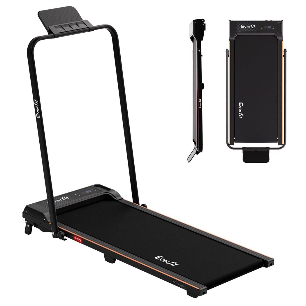 Everfit 3 in 1 Walking Pad Treadmill 12% Incline Foldable Under Desk Treadmills for Home Gym With 40cm Wide Belt Black