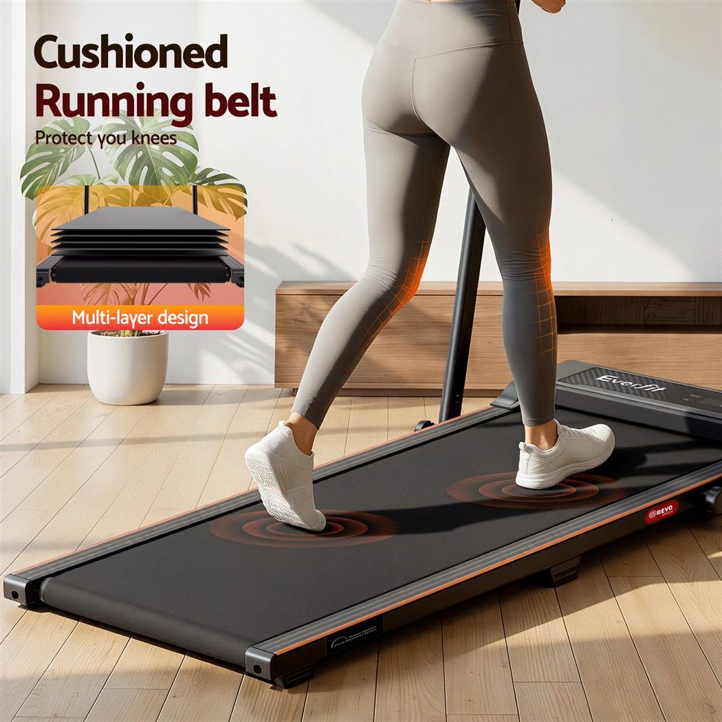 Everfit 3 in 1 Walking Pad Treadmill 12% Incline Foldable Under Desk Treadmills for Home Gym With 40cm Wide Belt Black