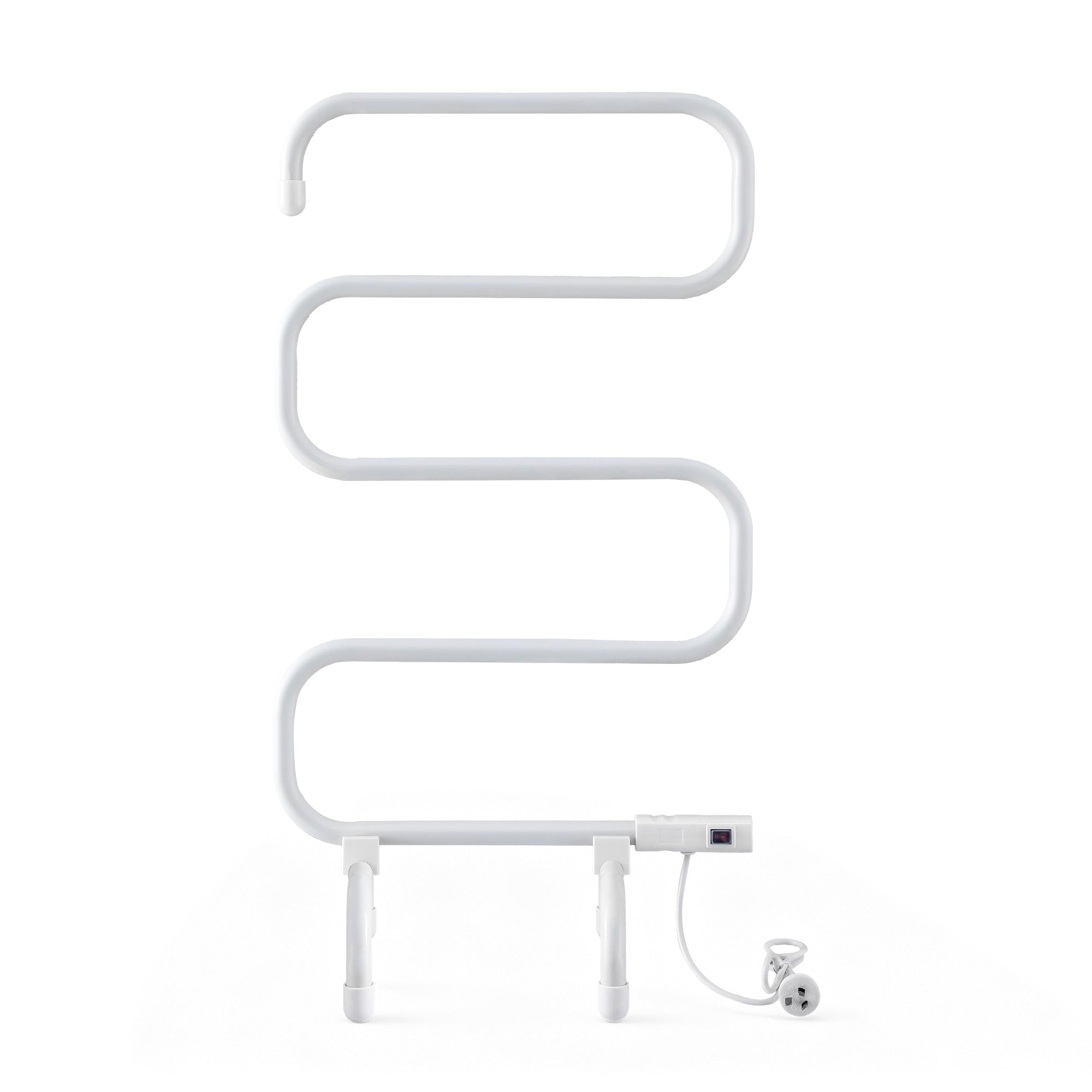Devanti Heated Towel Rail Freestanding Wall Mounted S-Shape Electric Warmer Rack