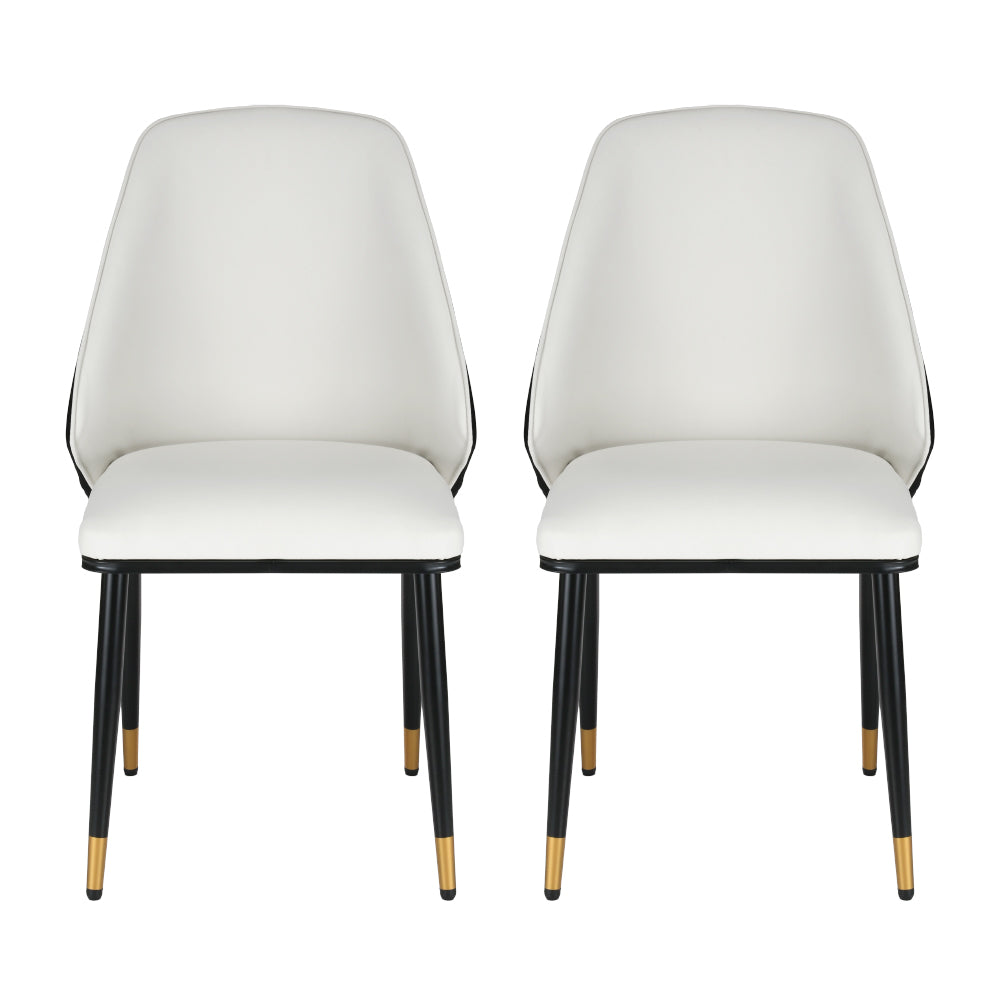 Artiss Dining Chairs Wooden Chair Kitchen Cafe Faux Leather Padded Seat Set Of 2