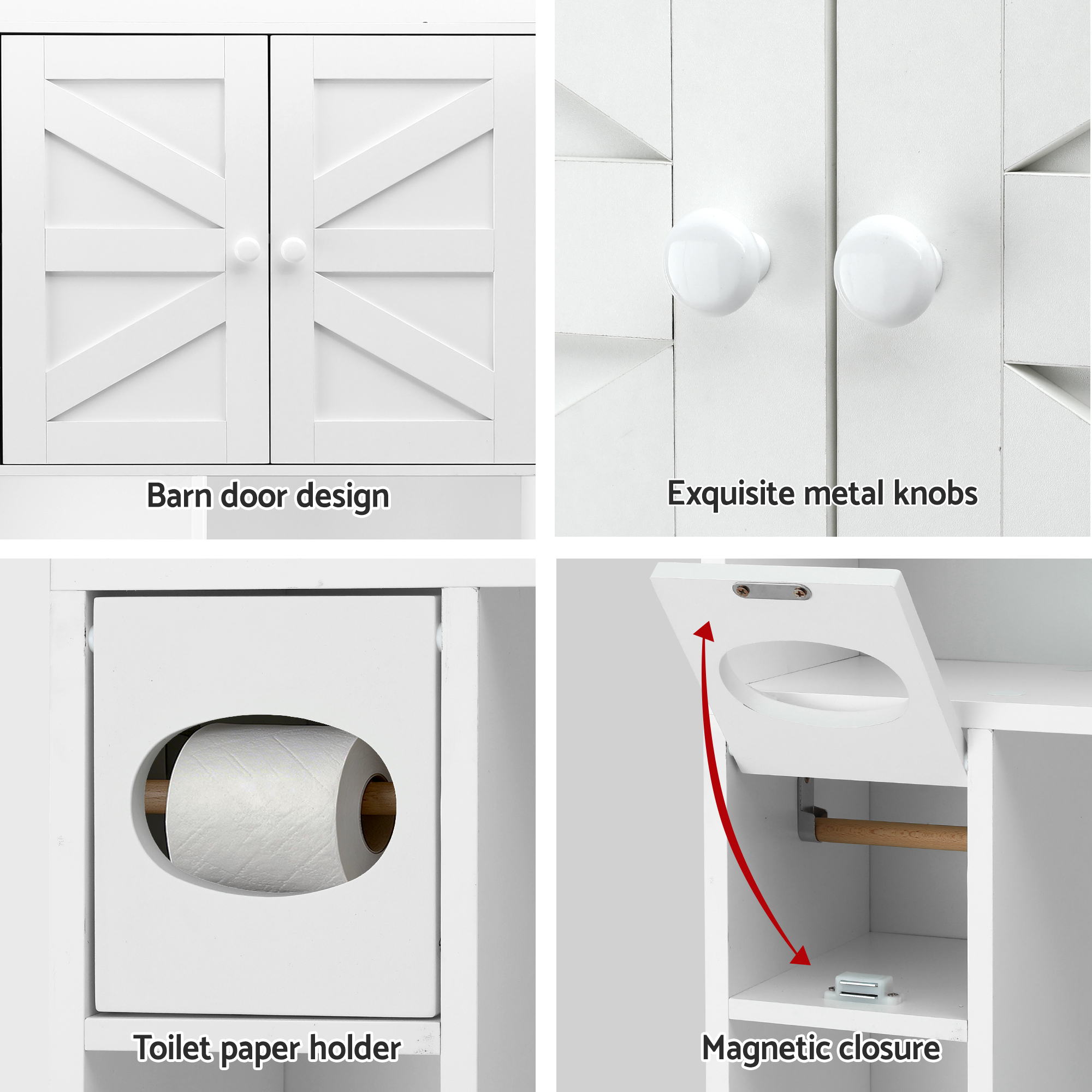 Artiss Bathroom Storage Cabinet Over The Toilet Organiser Laundry Shelf Holder