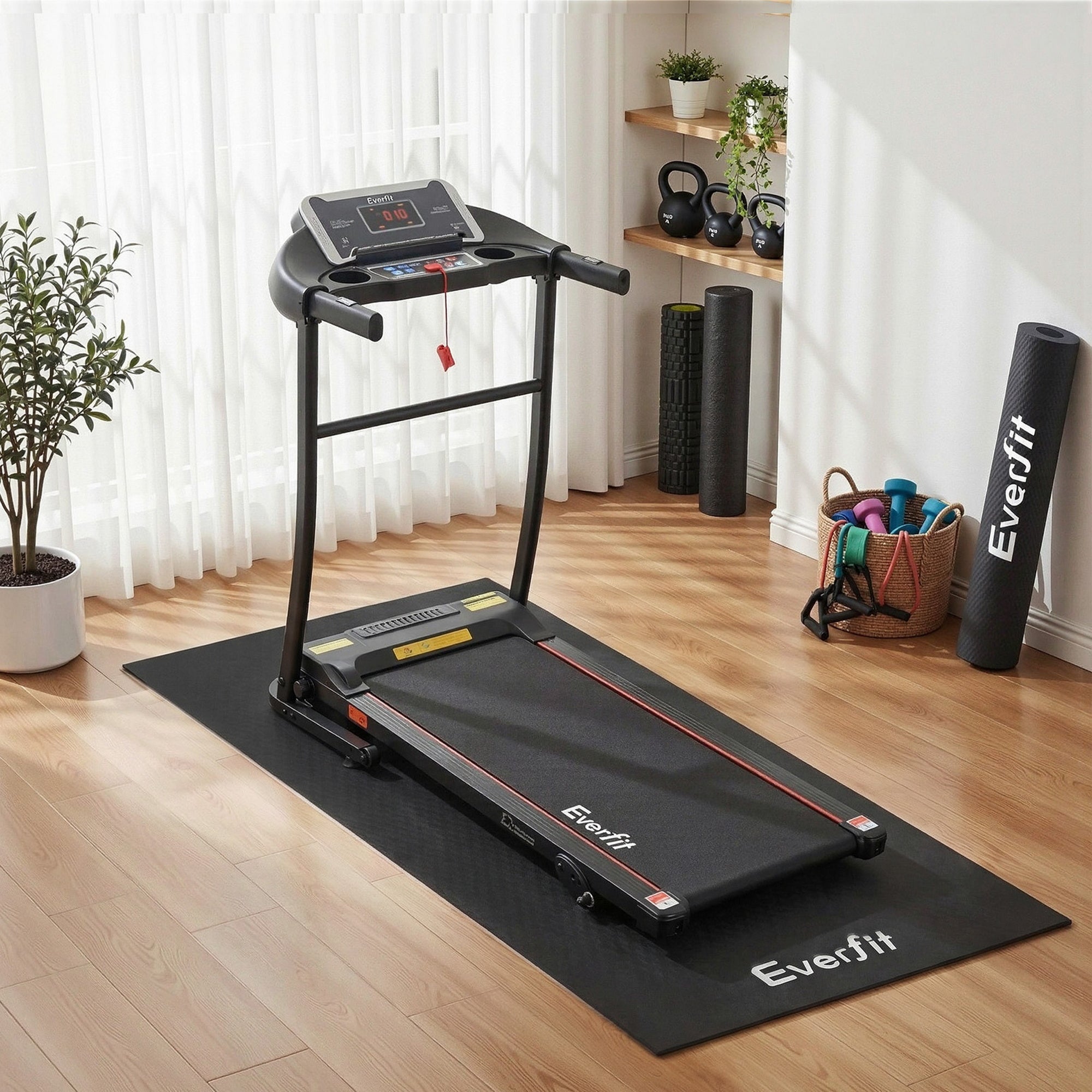 Everfit Exercise Equipment Mat Treadmill Floor Rug Home Gym Fitness Yoga 1.8M