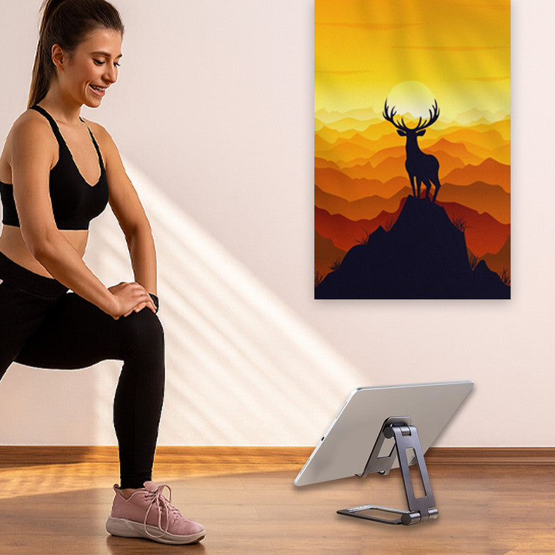 Urbanoki Portable Phone Tablet Stand Dual Folding Desk Travel Cradle Dock