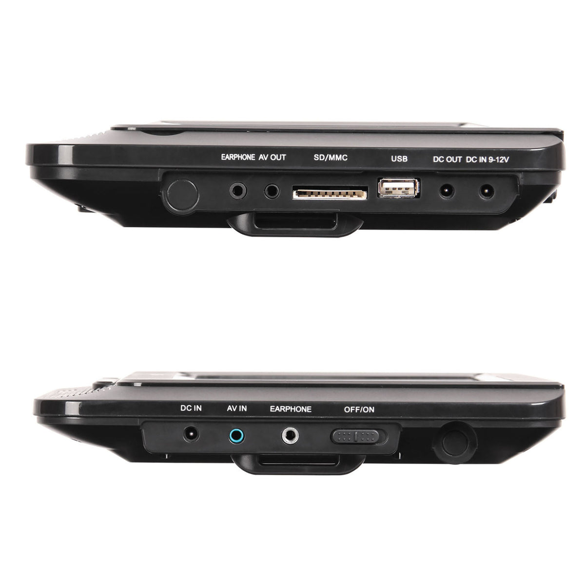 Laser 9 Inch Dual Screen DVD Player Black