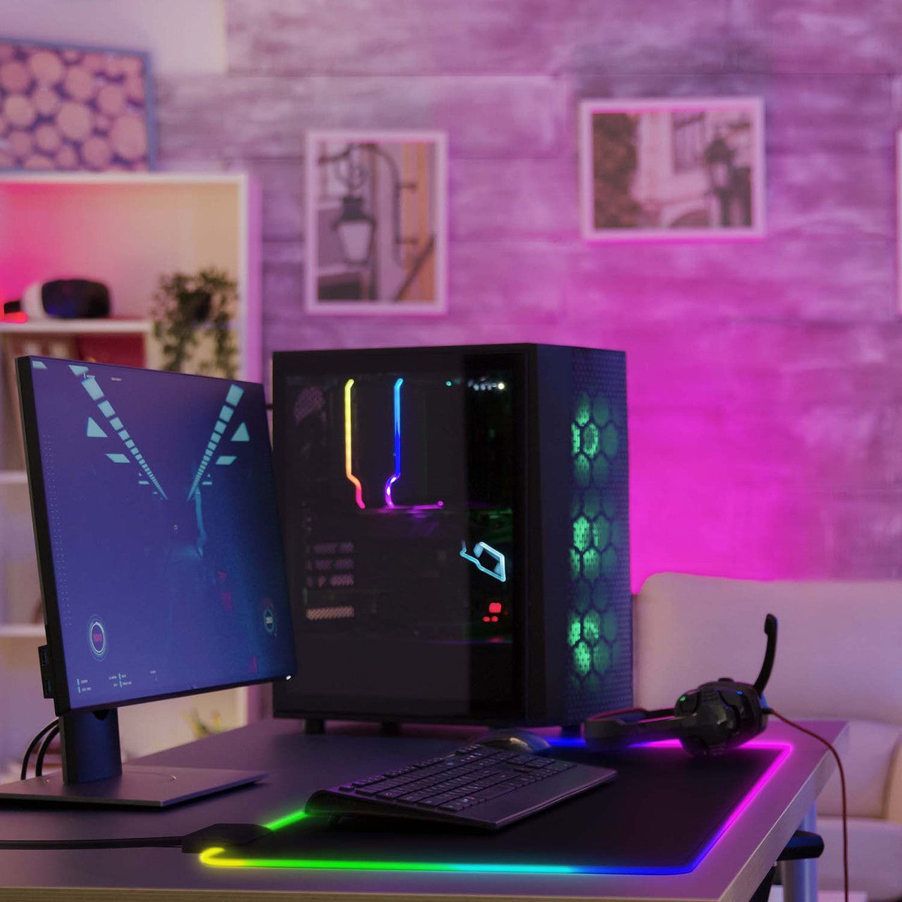 Laser RGB LED Gaming Mouse Pad Extra Large