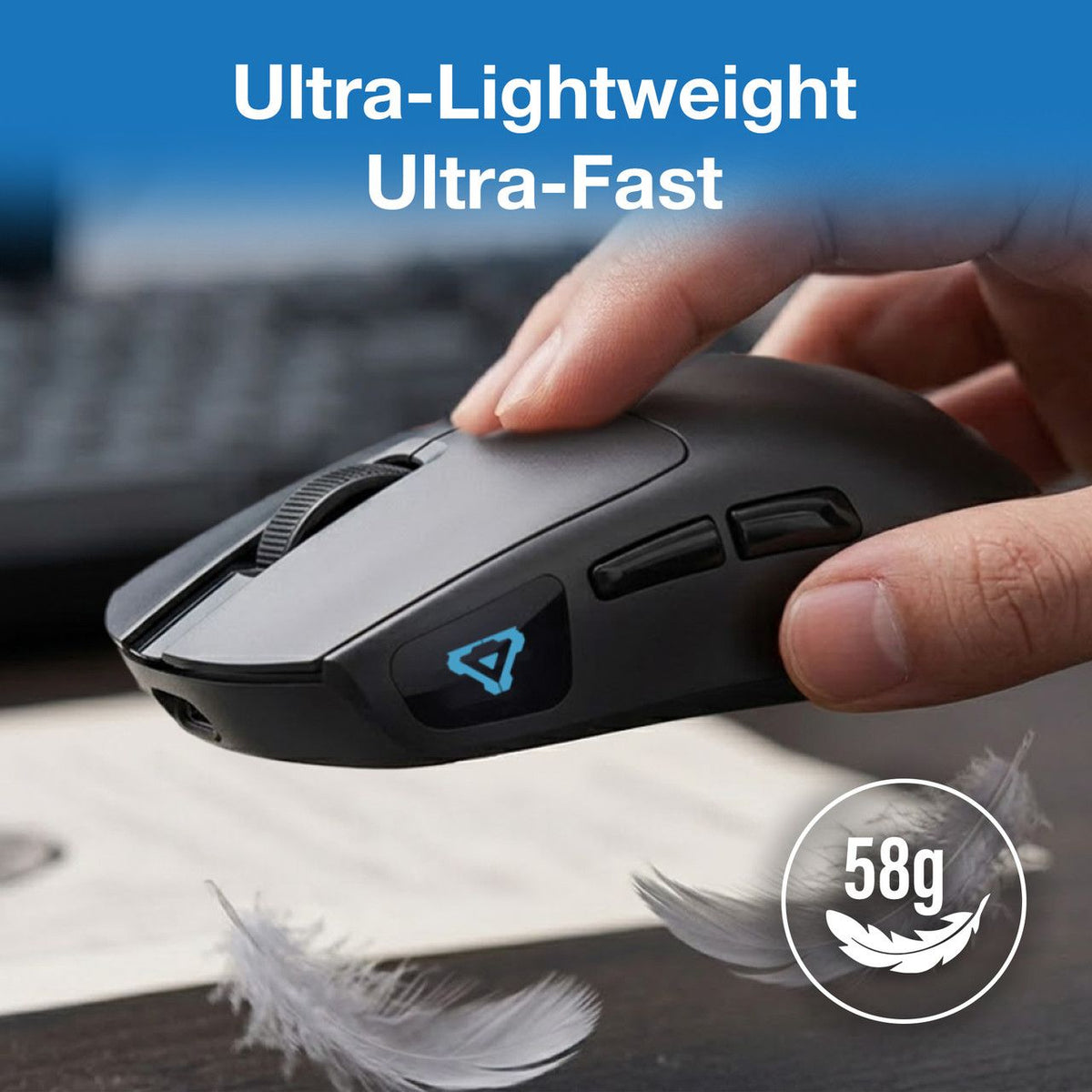 Wireless Gaming Mouse 7200 DPI - Black